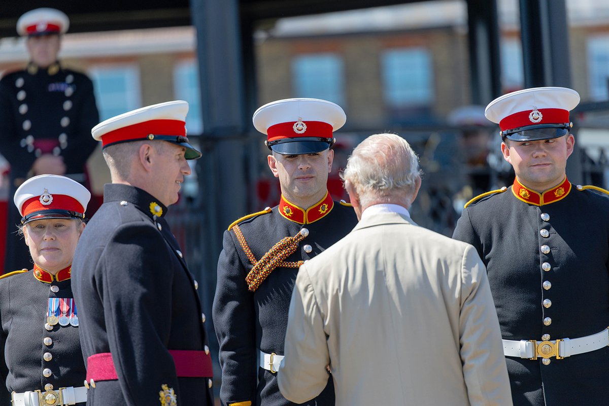 GlobenLaurel's tweet image. HM The King and Captain General of the Royal Marines, meets members of our Band Service at the Deal Memorial Bandstand during a visit to the former home of the RM Depot and RM School of Music.
The Globe & Laurel will bring readers the full story in an upcoming edition.