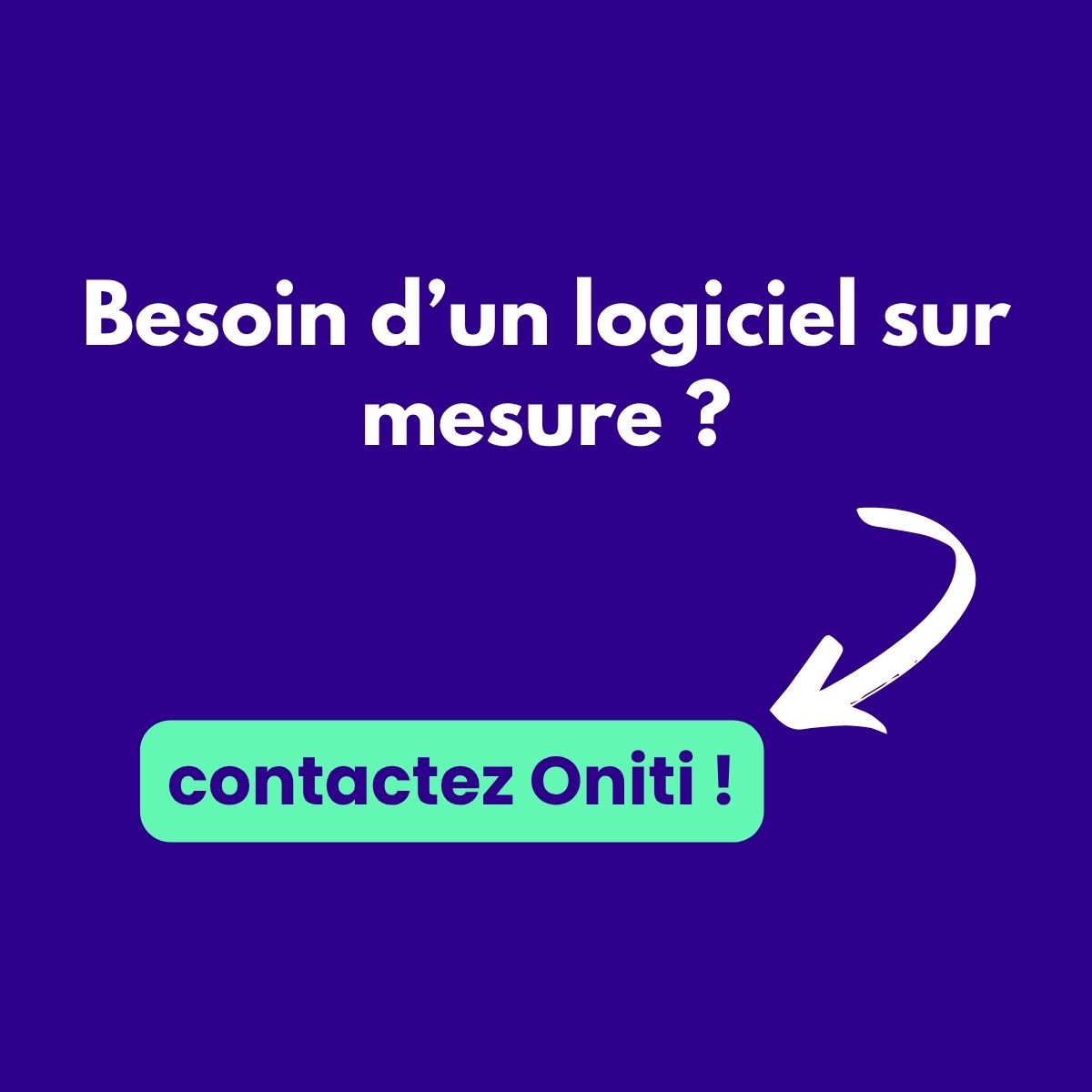 💻 Créer un logiciel, c’est plus qu’avoir une idée.

Voici les grandes étapes à suivre :

🎯 Pour un logiciel sur-mesure → Oniti !