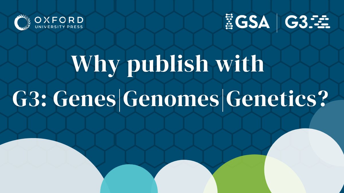 Your research matters at G3: Genes|Genomes|Genetics! The journal values reproducible &amp; useful genetics/genomics studies, not just perceived impact. We ensure rapid data dissemination. 

Learn more &amp; submit: oxford.ly/44AtsUQ