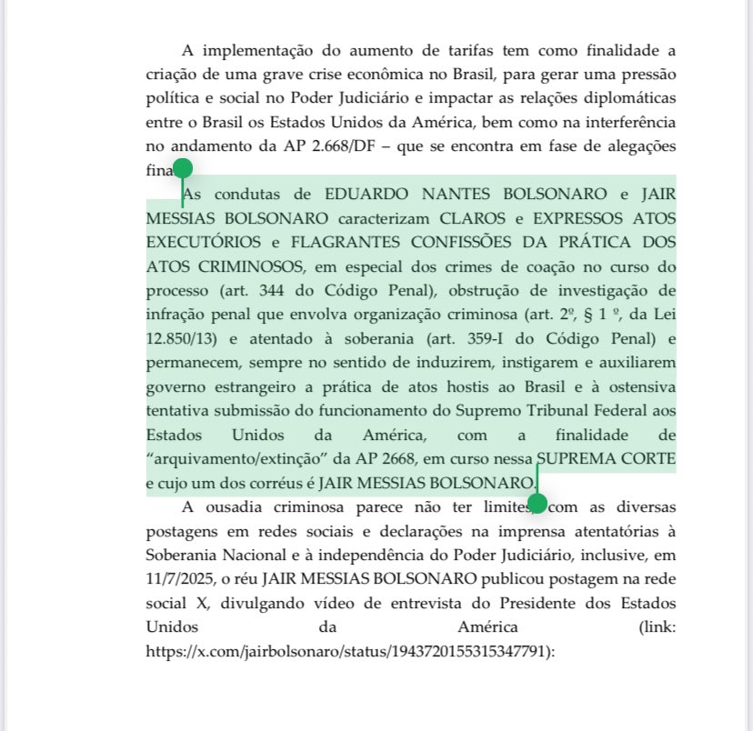 tulio_amancio's tweet image. ⚠️Fuga, crimes e carta de Trump.
O que Moraes cita na decisão de hoje 👇