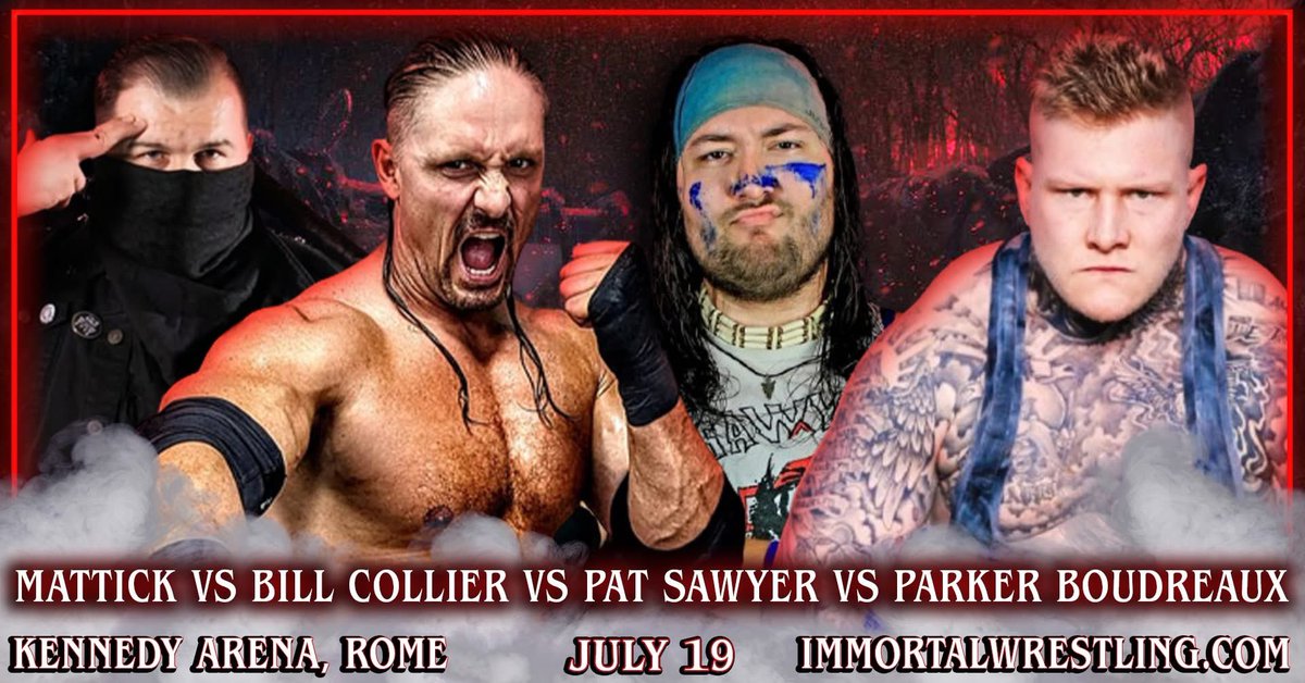Mattick585's tweet image. This Weekend

7/19 @XciteWrestling 
7/19 @ImmortalCW