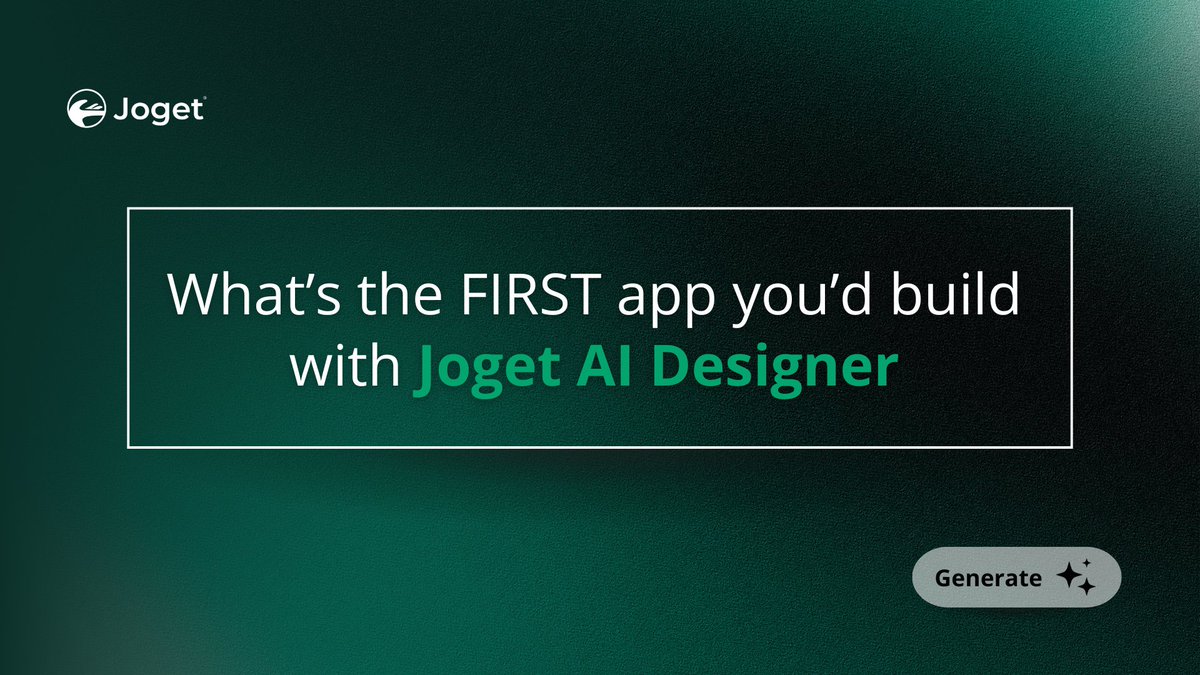 If you could build your very first app using Joget AI Designer, what would it be? Let’s hear your most creative idea!

Let us know in the comments!