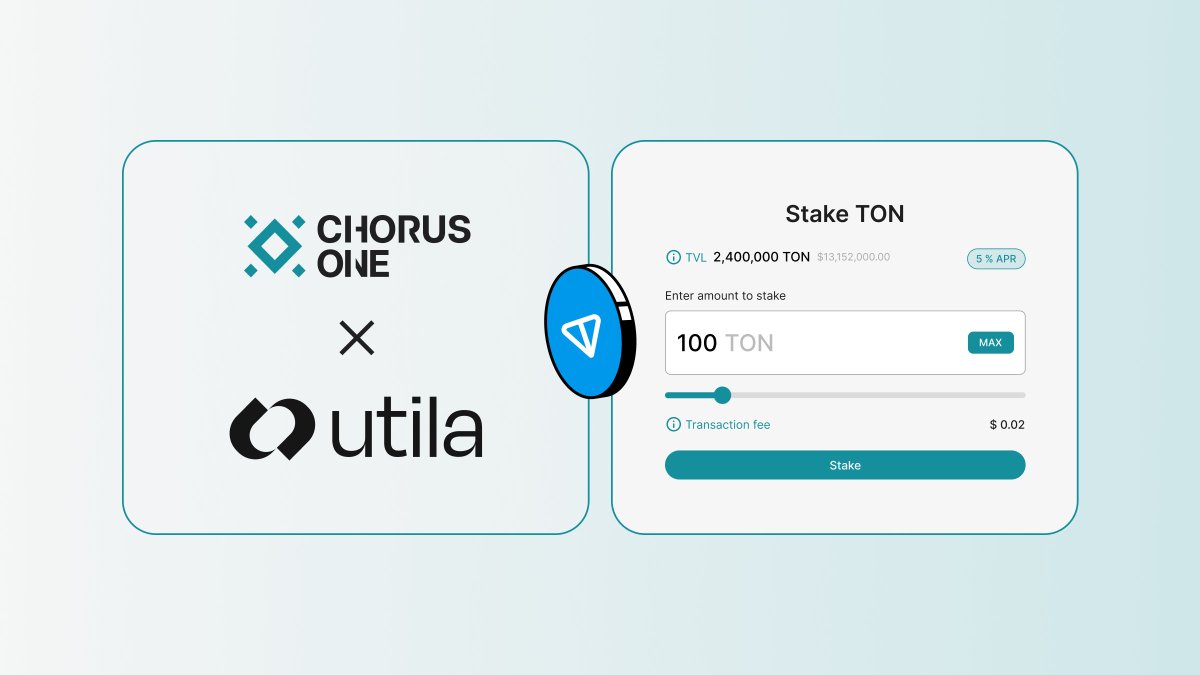 ChorusOne's tweet image. Chorus One × @utila_io is making Institutional TON staking secure and simple! 👌
Utila has integrated with Chorus One to bring institutional-grade TON staking directly to your digital asset platform using TON Pool.
Ready to start generating leading rewards on TON? Stake via the…
