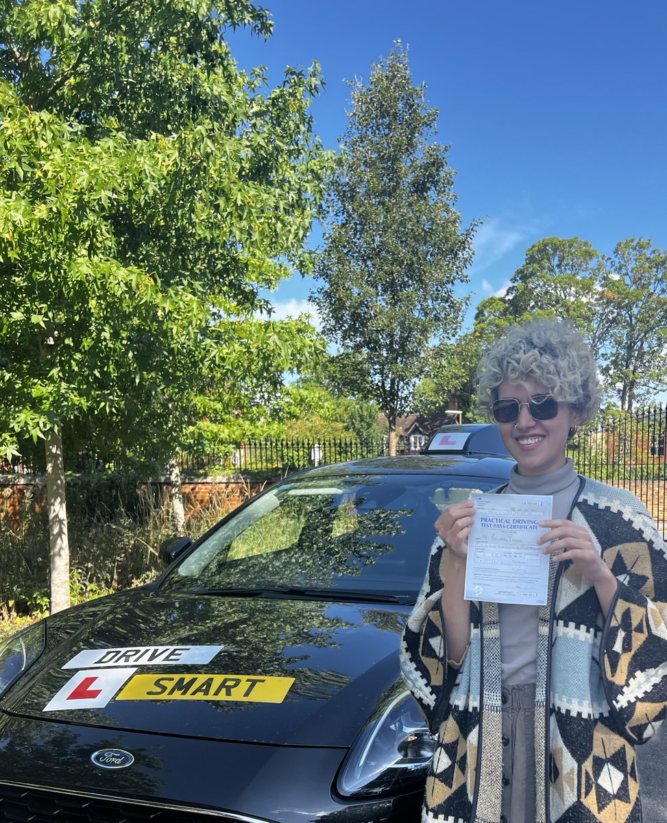 surreydriving's tweet photo. Congratulations 😃 to Surrey Driving Force pupil Pari Pasandi from her driving instructor Vince, Pari passed her driving test at the Chertsey DTC on Tuesday 8th July 2025 😃   🚘  Once again, well done from all the team at SDF 🚘 https://t.co/78nv6KBlW8