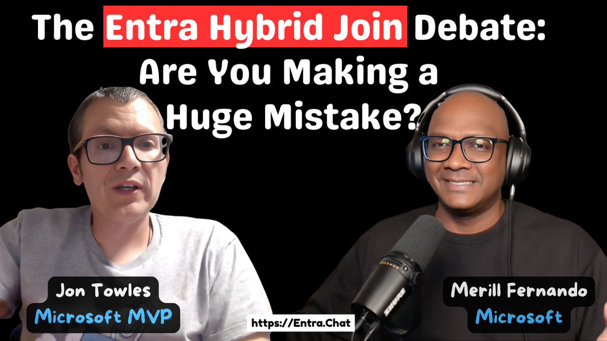 merill's tweet image. This week I caught up with @m0bilej0n for a fun chat on Entra join vs Entra hybrid join, Autopilot and more.
Jon also announced the finalists for the Entra IDol of the year Clippy Awards 👏
🌟 Eric Woodruff - @ericonidentity
🌟 Thomas Naunheim - @Thomas_Live
🌟 Daniel Bradley…