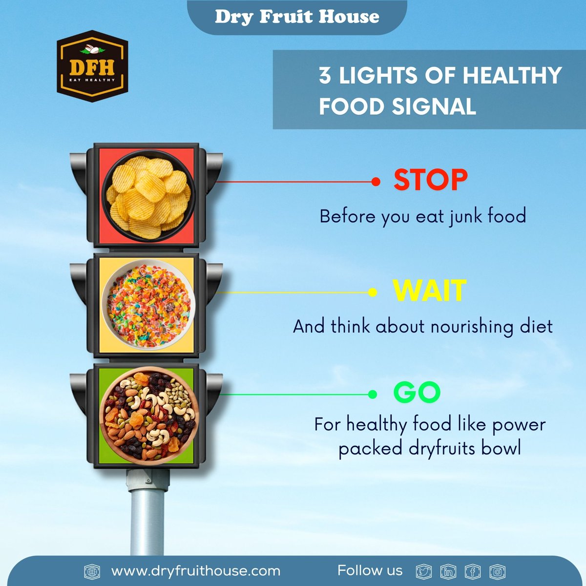 dryfruithouse's tweet photo. 3 lights. 1 goal. A healthier you! P #DryFruitHouse #DryFruit #EnergyBoost #FiberRich #HealthySnacking #DryFruitLovers https://t.co/PaqGqkNTRU