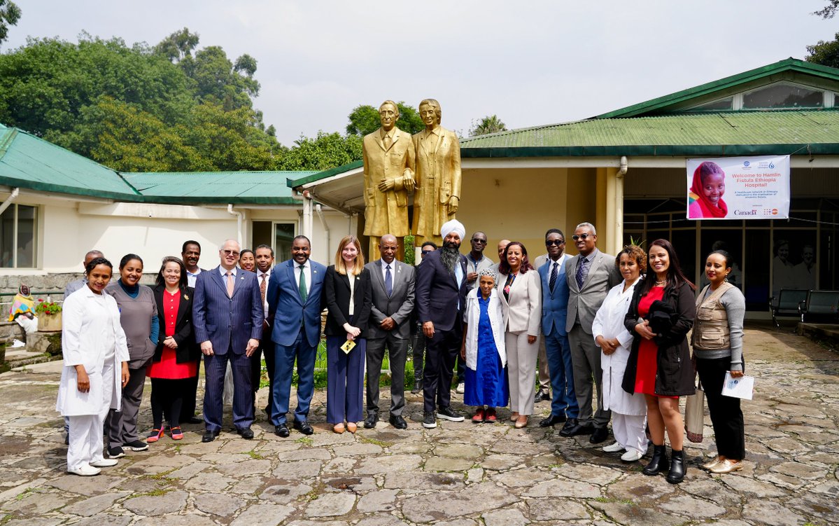 UNFPAEthiopia's tweet image. Today, 🇨🇦’s Sec. of State, Hon. Randeep Sarai & Dr. @MekdesDaba, Minister of Health, visited @HamlinFistula with @UNFPAEthiopia Rep., @KkouameKoffi.
Together, they reaffirmed their commitment to end obstetric fistula and restore dignity for every woman in 🇪🇹.
#EndFistula #SRHR