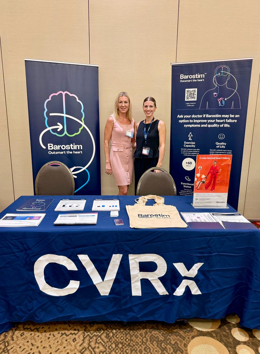 CVRx_Barostim's tweet image. We&apos;re happy to support the UNC Heart Failure Management meeting this weekend! Visit us to learn how #Barostim, a device therapy option, targets the neurohormonal pathway to improve #heartfailure symptoms.