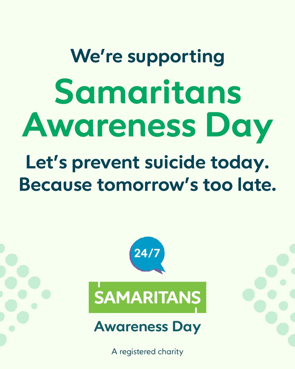 Today is Samaritans Awareness Day. We are proud to support Samaritans, an incredible cause that is needed now more than ever.