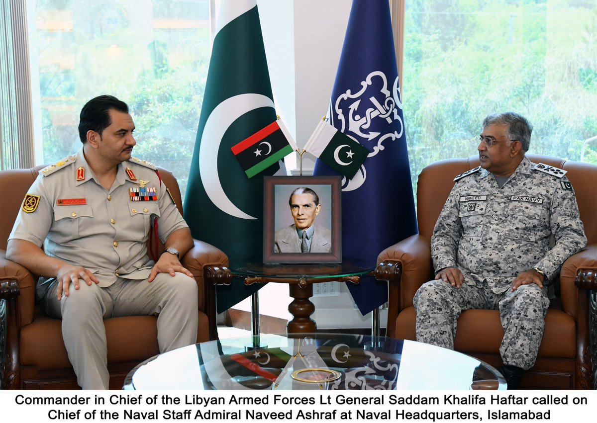 dgprPaknavy's tweet photo. Naval Chief highlighted PN's initiatives for ensuring maritime security &amp; peace in region through #RMSP. Dignitary appreciated PN’s contributions to collab maritime security efforts in region. Both leaders pledged to further strengthen scope of bilateral defence relationship. 2/2 https://t.co/mPIBDWHhdR