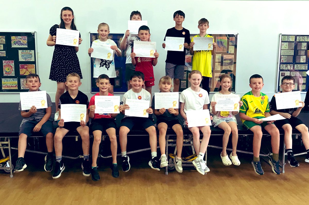 Presenting your Stars of the Half Term. What a fantastic achievement.
