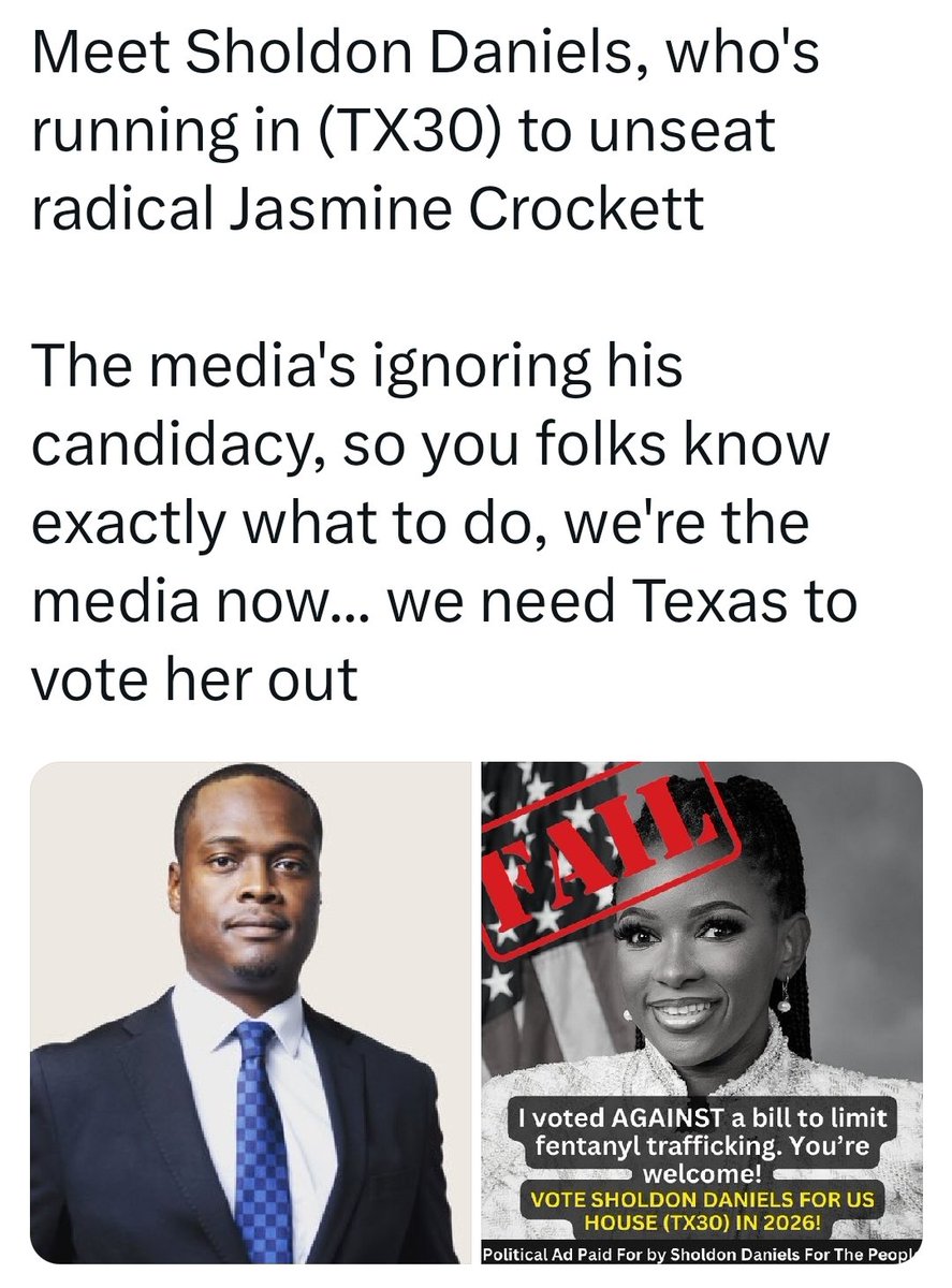 <a href="/SholdonDaniels/">Sholdon Daniels For Congress</a> I support this man.