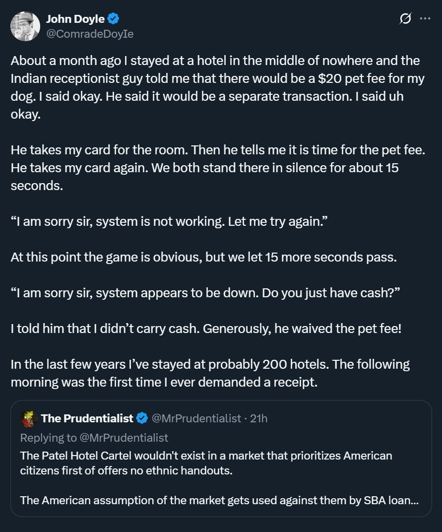 DiggingInTheDi1's tweet image. The failure of Whites is not having an accurate theory of mind for non-Whites
If the majority of us realized that this type of innate scamming behavior was the default in the 3rd world, not the exception, we could have a conversation about full deportations