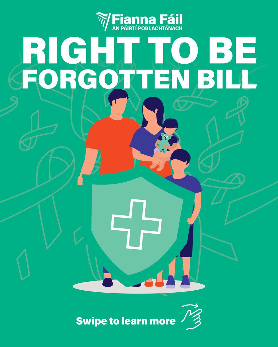 BrendanSmithTD's tweet image. ‘Right to be Forgotten’ legislation has started ✅
🏠 This will guarantee fair access to mortgage protection for cancer survivors 💪
✅ 7 years cancer-free (or 5 if under 18 at diagnosis) = legal right to coverage
🔒 Now insurers will be legally bound, no opt-outs