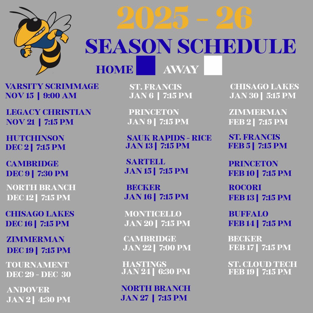 Mark your calendars: The first look at the 2025-2026 Big Lake Girls Basketball schedule is HERE!!! Let's fill the stands and make some noise!! 
#ALL1N