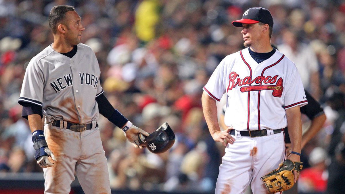 RE2PECT2JETER's tweet image. Yankees are in the ATL & the game tonight starts at 7:15pm ET. Starting pitcher TBD for the Yanks & Spencer Strider is on the bump for the Braves.
