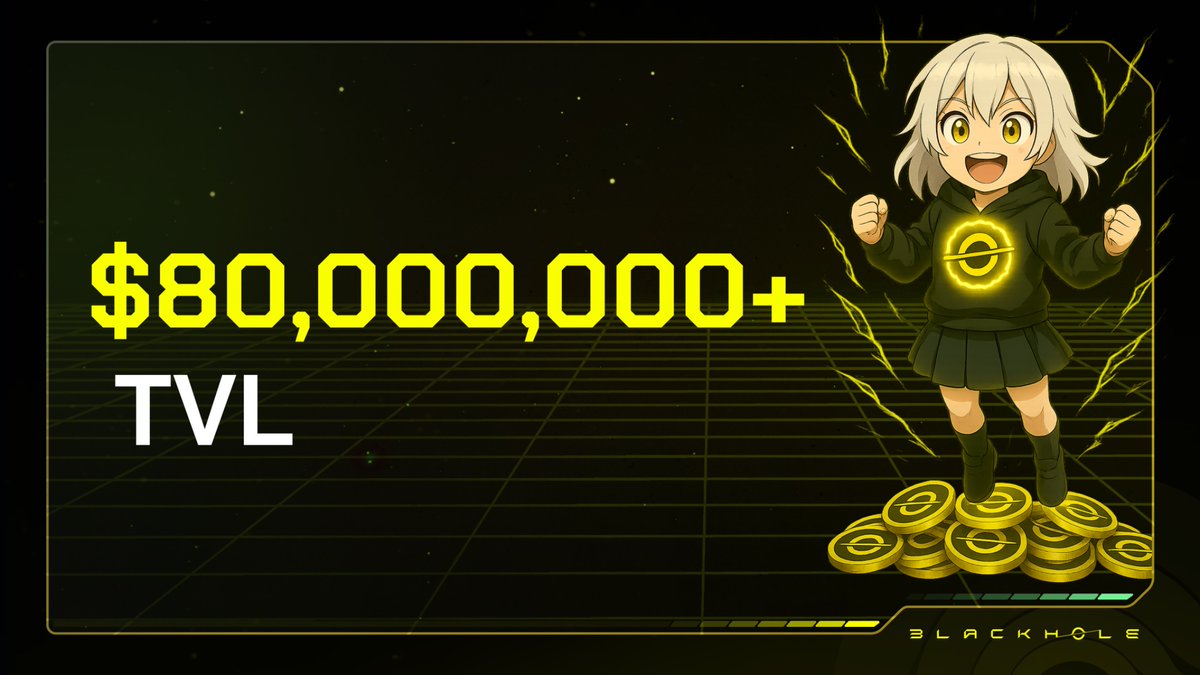 BlackholeDEX's tweet image. 7 days, $80M TVL

Welcome to Blackhole