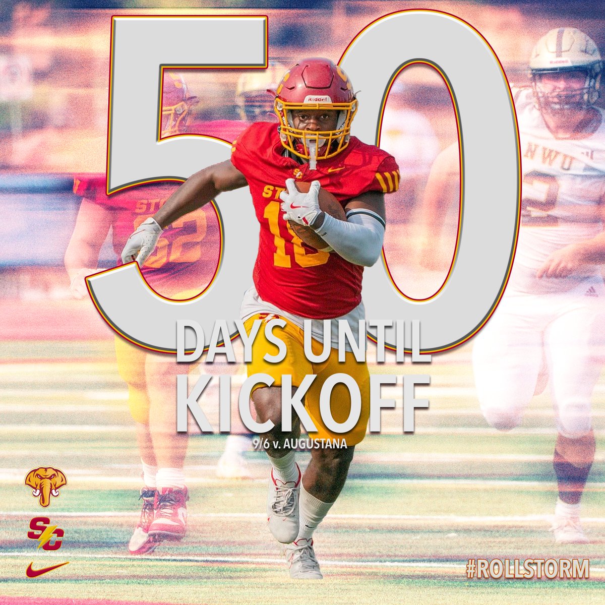 Simpson Football ⚡️ (@scstormfootball) on Twitter photo 5⃣0⃣ DAYS UNTIL KICKOFF
#RollStorm 5⃣0⃣ DAYS UNTIL KICKOFF
#RollStorm