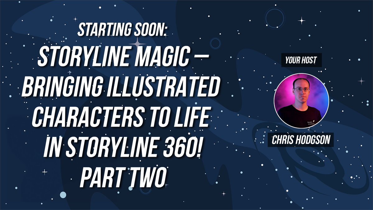 We're live in 20mins with a free <a href="/Articulate/">Articulate</a> Storyline 360 and <a href="/greensock/">GSAP</a> GSAP workshop - bringing an illustrated character to life on screen! There still time to register if you'd like to join us: discoverelearning.com/class/storylin…