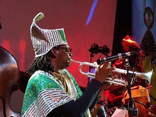SunRaUniverse's tweet image. Cecil Brooks - Sun Ra Arkestra Trumpet - 18 July 1960 - Happy arrival day with space age greetings
