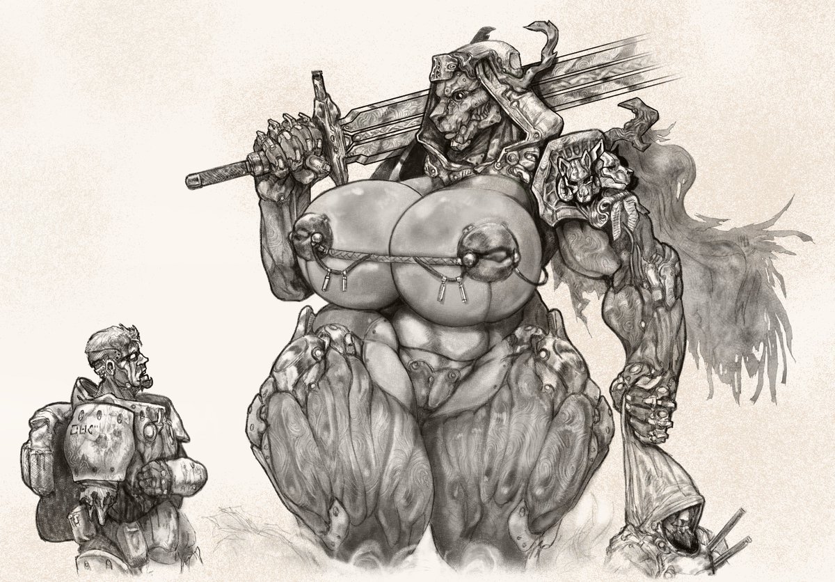 Commission of a quite special Valkyrie-nun for a tabletop RPG.