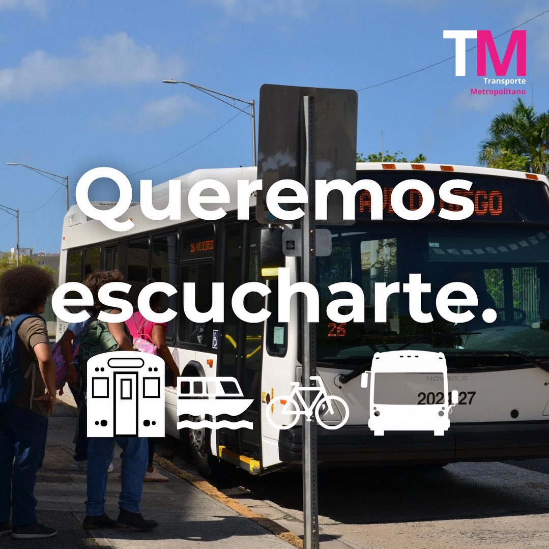 tmetropolitan0's tweet image. 🚍⚖️ Queremos proponer legislación que atienda el transporte público, pero necesitamos tu voz.

Lanzamos un cuestionario anónimo para saber cómo usas las guaguas y el tren —ya que no hay data suficiente en Puerto Rico. 

📝 forms.gle/dTFy7DjxkJNfQh…