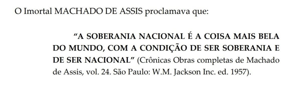 fabiofelixdf's tweet image. Machado de Assis atualíssimo!

(Trecho da decisão do ministro Alexandre de Moraes)