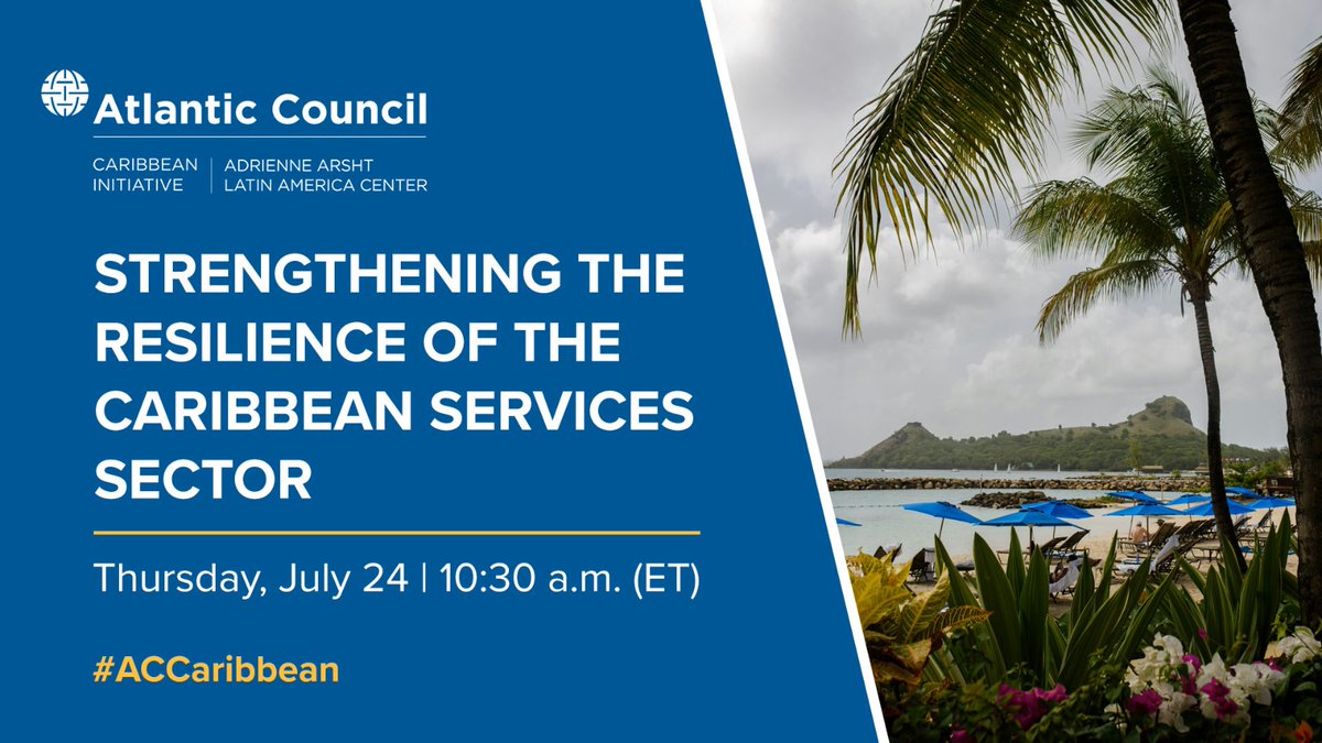 ACLatAm's tweet image. On Thursday, July 24 at 10:30 a.m. ET, join us virtually for a conversation on the Caribbean’s fast-growing services sector and what it means for US and regional interests.
Hear from:
Balan Nair, President & CEO, Liberty Latin America
Juan Trescastro, VP, Global…
