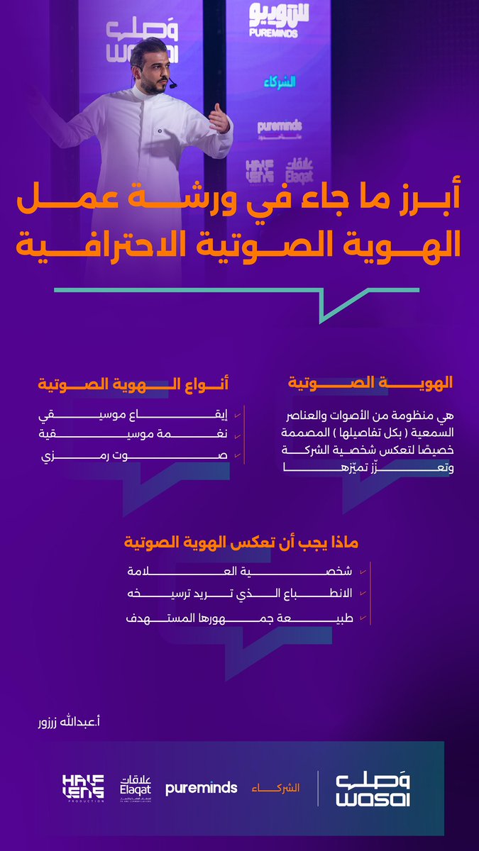 مجتمع وصـل (@wasal_sa) on Twitter photo ورشة "الهوية الصوتية الاحترافية للشركات والمؤسسات"
أخذتنا في رحلة لفهم أهمية "الصوت" كبصمة وهوية للشركات، وجزء مهم مرتبط بتعزيز الصورة الذهنية 🎧
<a href="/ZarzourAbdullah/">Abdullah Zarzour عبدالله زرزور</a>
#مجتمع_وصل ورشة "الهوية الصوتية الاحترافية للشركات والمؤسسات"
أخذتنا في رحلة لفهم أهمية "الصوت" كبصمة وهوية للشركات، وجزء مهم مرتبط بتعزيز الصورة الذهنية 🎧
<a href="/ZarzourAbdullah/">Abdullah Zarzour عبدالله زرزور</a>
#مجتمع_وصل
