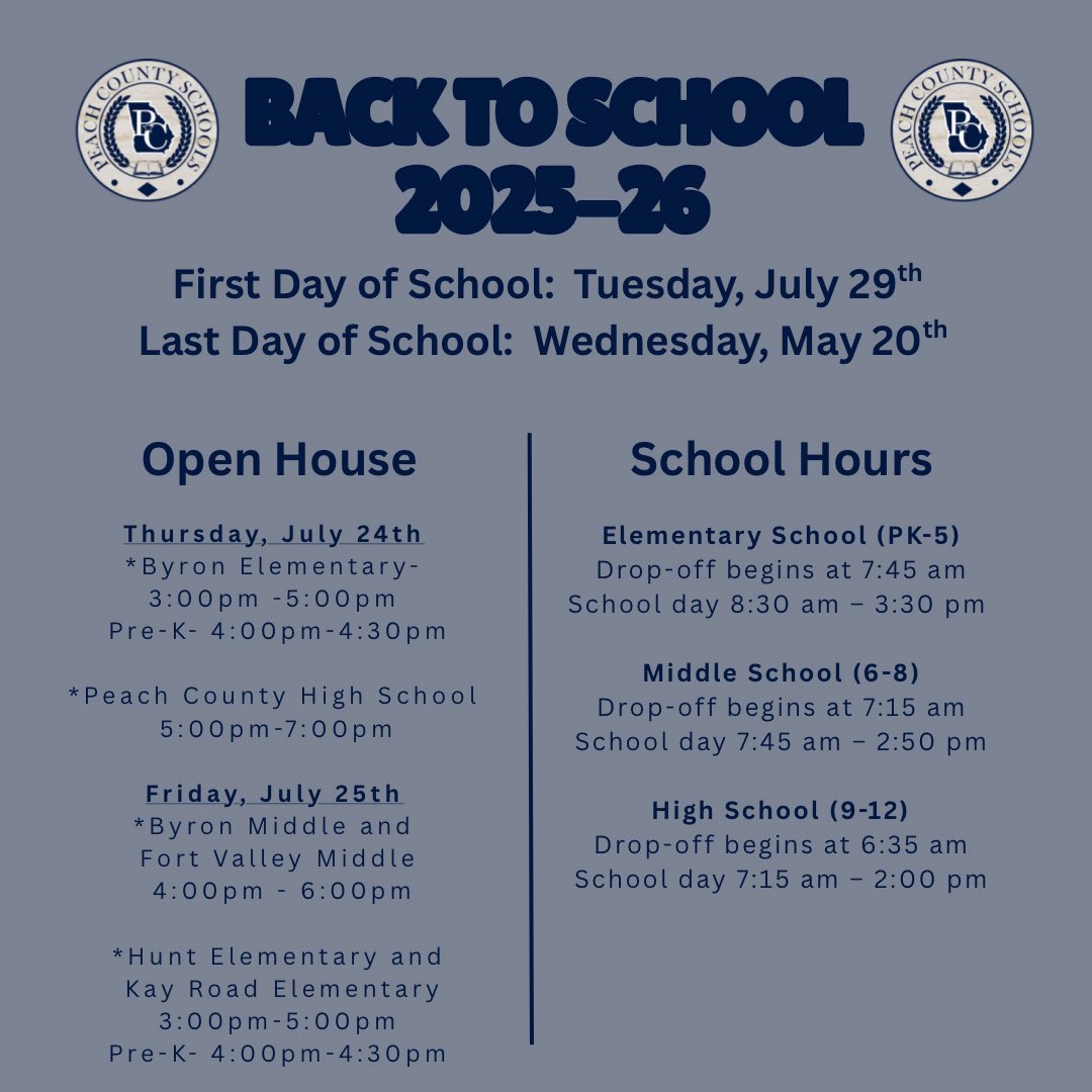 peachschools's tweet image. Back to School 2025-26
We are looking forward to the 2025-26 School Year!