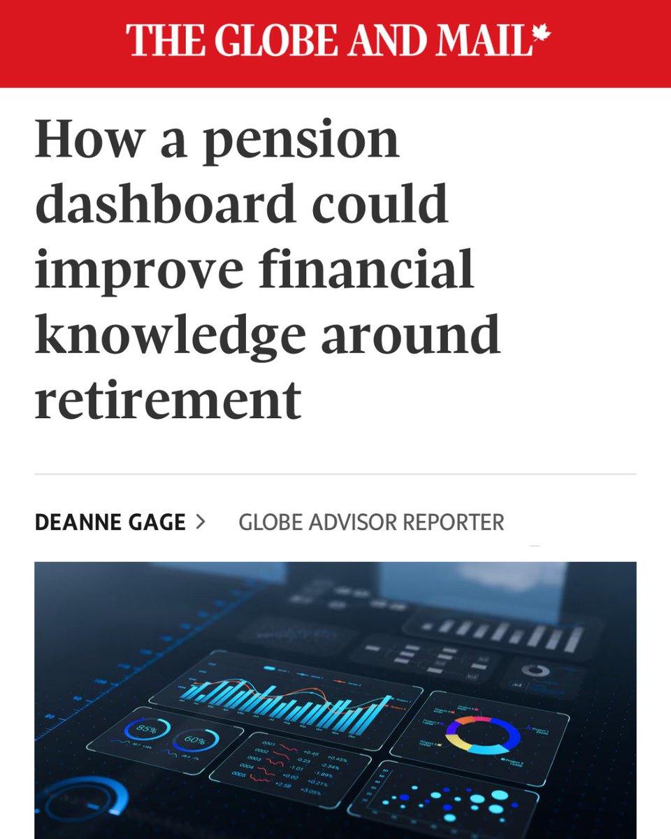 CDHoweInstitute's tweet image. Kathryn Bush recently spoke with the @globeandmail about how an online pension dashboard can assist Canadians with better understanding how their savings translate into income in retirement. Read the Globe&apos;s piece for more information: theglobeandmail.com/investing/glob…