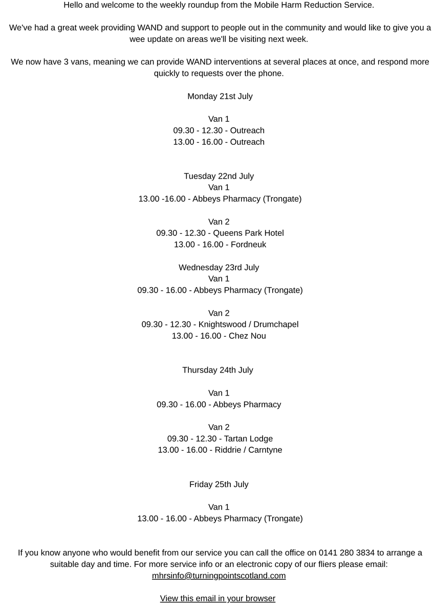 Next week's van locations <a href="/turningpointsco/">Turning Point Scotland</a>