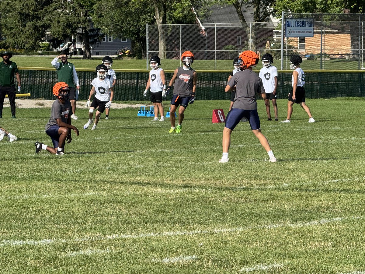 <a href="/WABlackhawkFB/">West Aurora Football</a> 7 v 7 is underway.

16 teams
Bracket style

Stop on by.