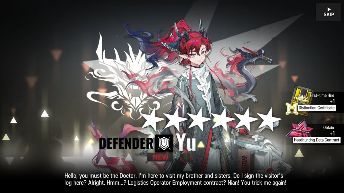 I want Blazeee, not Yu! hahahaha 

(jk but I really want Blaze as well)

#Arknights