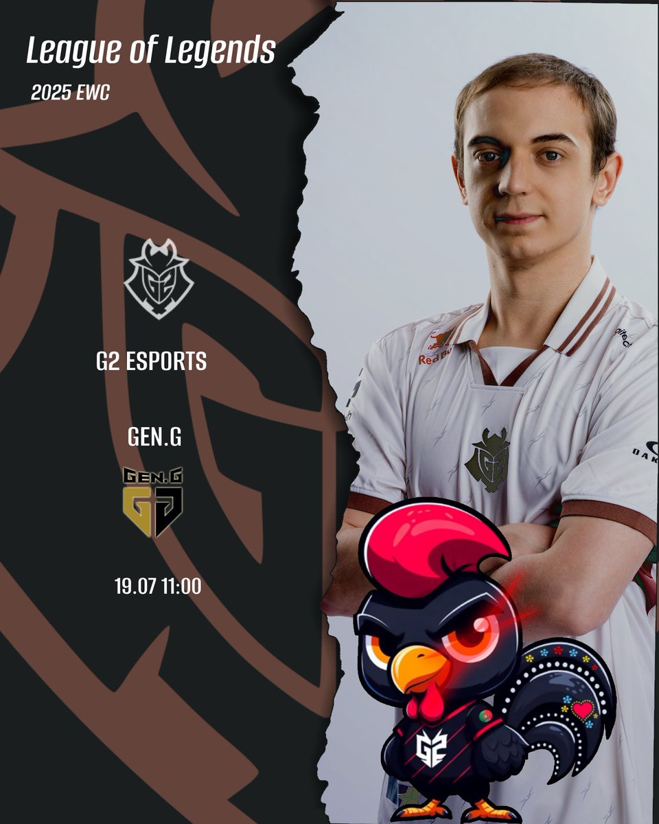 Semi-final da EWC amanhã de manhã! Vamos com tudo! Para cima deles! #G2WIN #G2ARMY