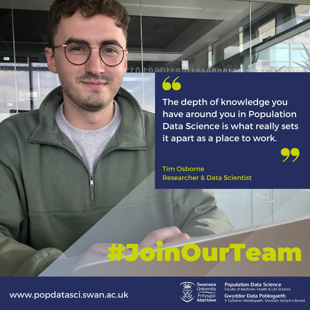 PopDataSci_SU's tweet image. 🤔Interested in joining our award-winning team? Check out our latest job opportunities on our website - popdatasci.swan.ac.uk/about-us/jobs
#researcherjobs #jobsearch #teamscience #joinourteam
@SwanseaUni @DataciseOpen
