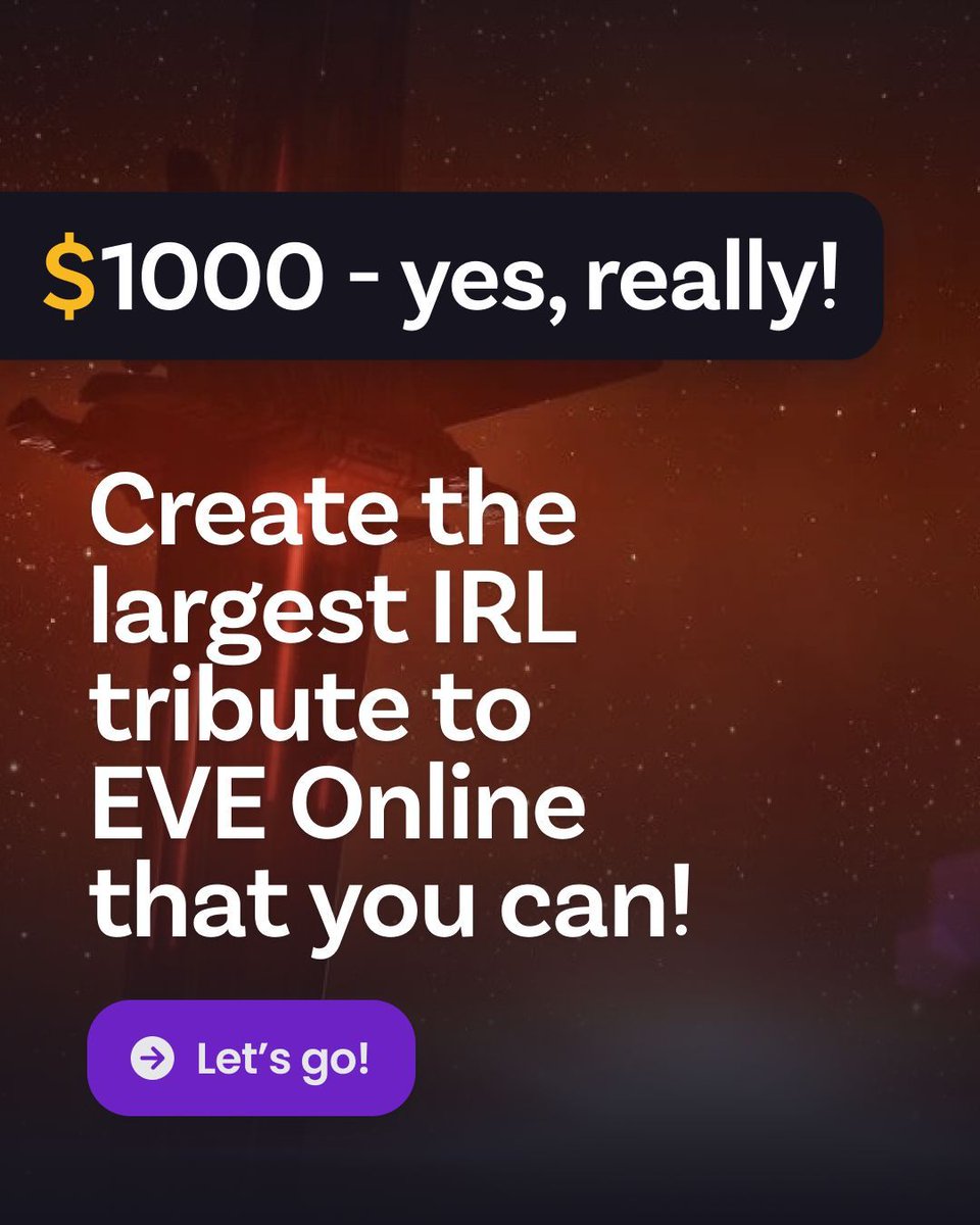 JustAbout__'s tweet image. Only a few days left to enter these two massive @EVEOnline #rewards, in partnership with @CCPGames 馃殌 Don't miss out!
Tell you story, show your passion and get rewarded over on buff.ly/C5bcQll
#tweetfleet #contentcreators