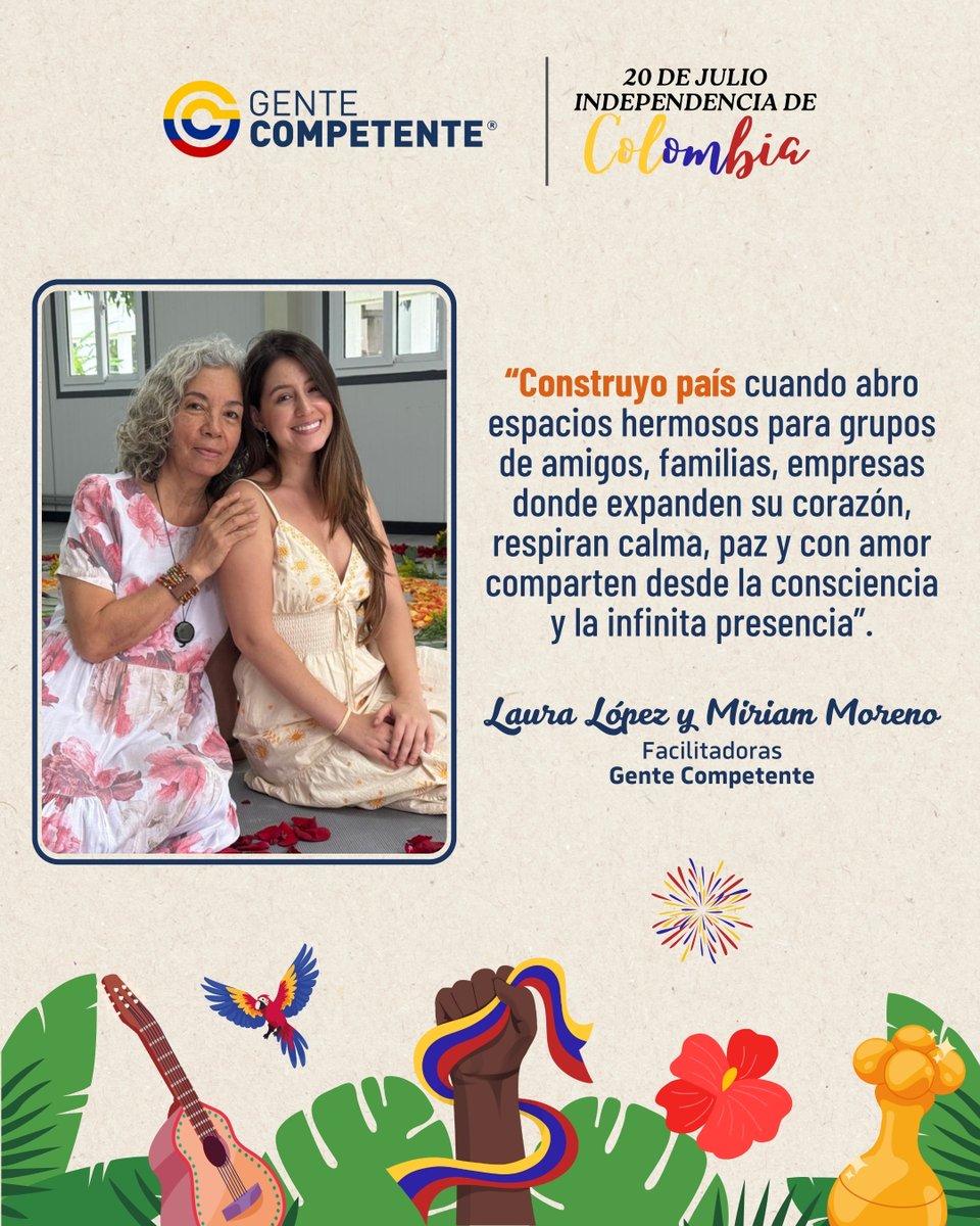GenteCompetente's tweet photo. Hay espacios que invitan a detenerse, respirar y reconectar. 🍃

Laura López y Miriam Moreno, facilitadoras, los crean con intención: lugares de calma, conexión y presencia.
Desde el amor, construyen un país más consciente y humano. 💛💙❤️

#ConstruyoPaísCuando #GenteCompetente https://t.co/TdpjVCBXyI