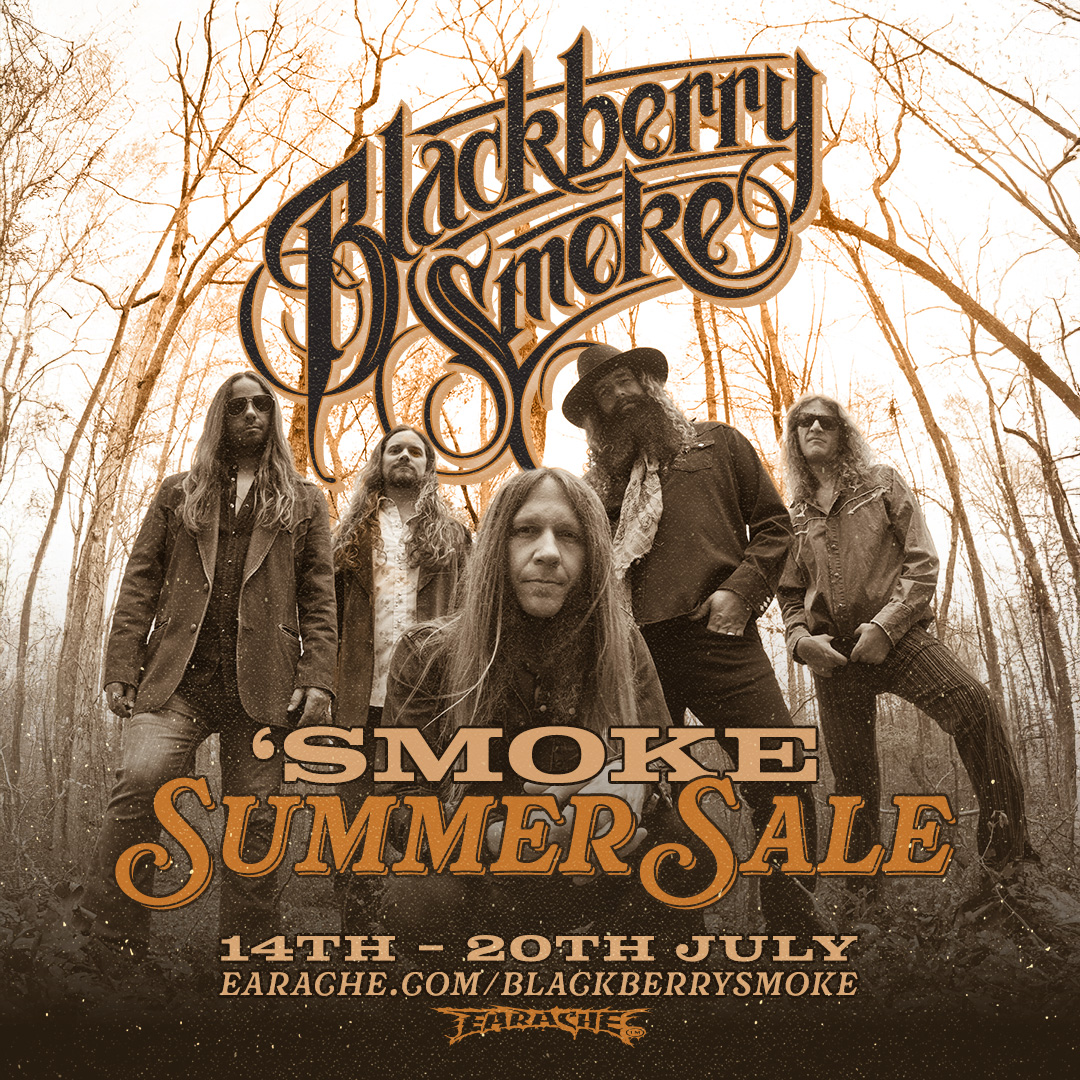 EaracheRecords's tweet image. Who's witnessed @blackberrysmoke on tour with the mighty #LynyrdSkynyrd this week already?!🔥
Our #BlackberrySmoke summer sale ends this Sunday - check it out at earache.com/blackberrysmoke and grab yourself a 'Smoke summer treat!💿
(UK & EU customers only.)