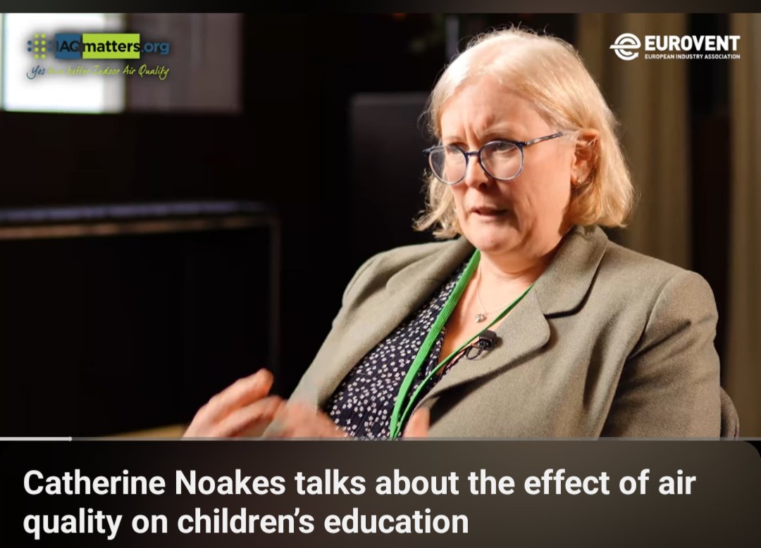 CleanAir4KidsUK's tweet image. "we did see some reduction in illness absence in the schools that had the air cleaners in there"
Fascinating five minutes from Professor Cath Noakes @eurovent
youtu.be/e7jOIFUNL5k?si…