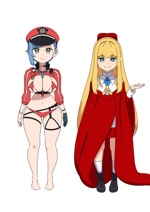 大きなイベントに合わせてラスオリのアニメを作ってきたけれど、もっと高頻度で作れないかと作画コストが低くなるデフォルメを考えるなどした
一部ポーズを変えてるけど、服や髪、おっぱいで差を付ける前の素体はまったく同じもの
身長差は単純な拡大縮小でつけたけど、そこまで違和感はないかも? 