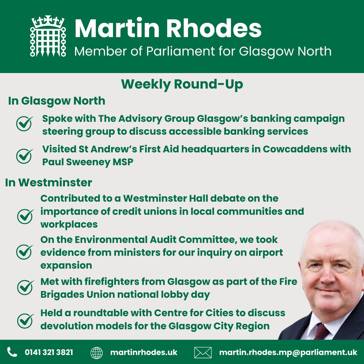 MartinRhodes21's tweet image. This week in Parliament and in Glasgow North👇