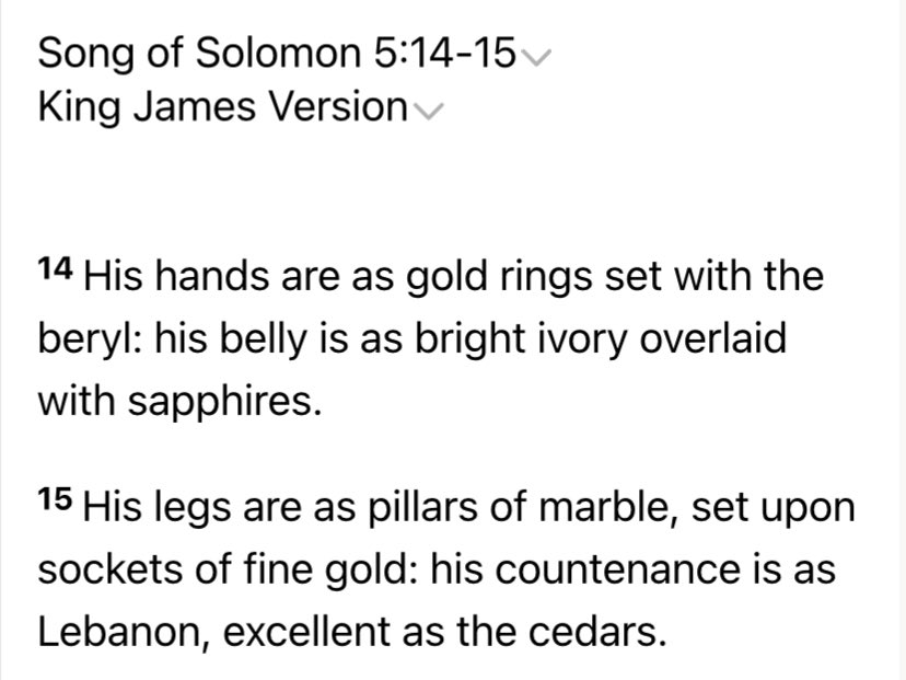 Jakeesposito22's tweet image. In Song of Solomon 5, we read that the parts of king Solomon’s body that were covered by clothing was the color of ivory &amp;amp; marble + you could see his blue veins. The chapter also starts with him drinking milk (Only Europeans are lactose tolerant) as well as being called White.