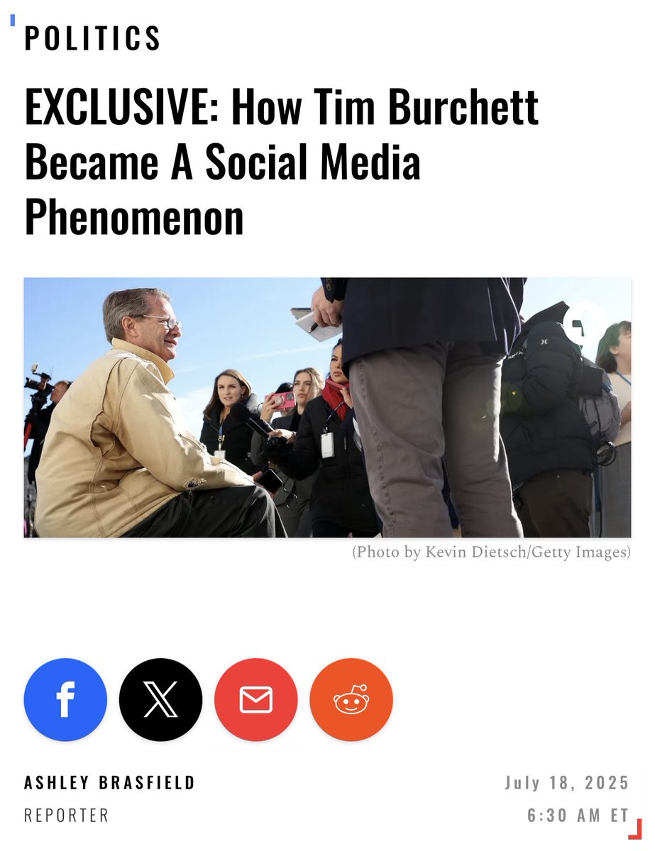 BrasfieldAshley's tweet image. 🚨 EXCLUSIVE: How Republican Tennessee Rep. @timburchett became a social media phenomenon.
It’s a fun one!
Worth the read below⬇️ @DailyCaller