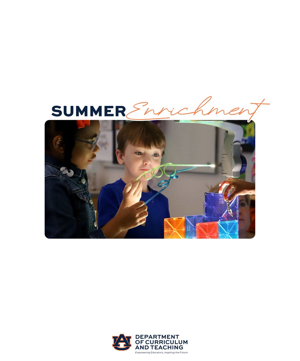 Auburn’s Early Childhood Summer Enrichment Program brought creativity + play-based learning to life! Future teachers gained hands-on experience sparking curiosity + building classrooms where kids’ interests take flight. #ThisIsAuburn #AuburnEducation