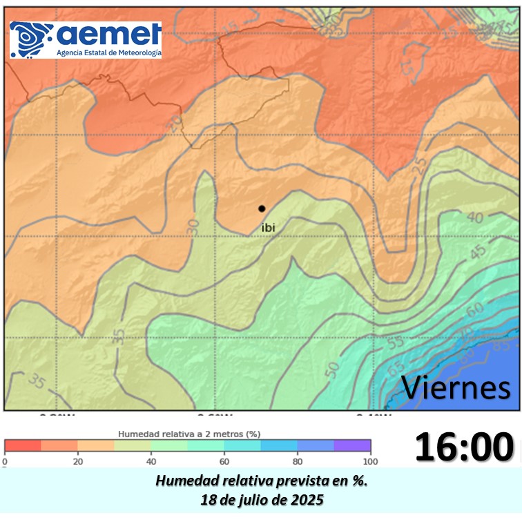 AEMET_CValencia's tweet photo. Condiciones meteorológicas muy adversas en el #IFIbi.  Viento del sur que se mantendrá hasta la noche con rachas de 30 a 40 km/h.
Temperatura de 35 °C.
Humedad inferior al 30 %.
Mapas previstos a las 16 horas. https://t.co/p5cYkzt8oF