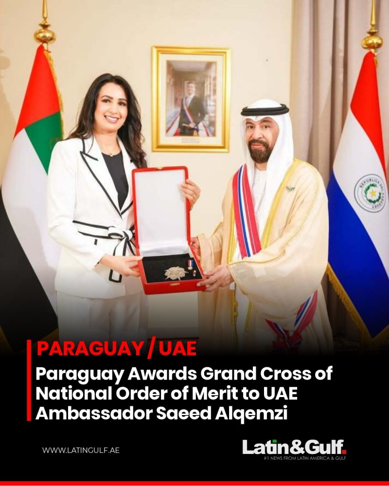Paraguay has awarded the Grand Cross of the National Order of Merit to His Excellency Saeed Abdulla Alqemzi Ambassador Extraordinary and Plenipotentiary of the UAE - Full article at: latingulf.ae
<a href="/SantiPenap/">Santiago Peña</a> <a href="/carolinkonther/">Carolin Konther Lopez</a>