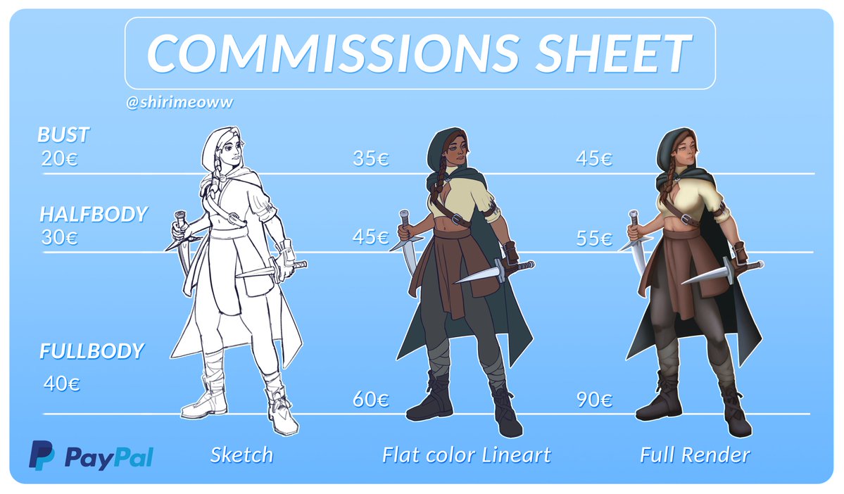 shirimeoww's tweet image. ✨ EMERGENCY COMMISSIONS OPENING ✨
I'm opening my commissions for the first time to help cover my college tuition
I'd be super glad to draw all your beautiful OC !
Consider supporting me by sharing this post thankyuuu !
(Scroll down to see more of my art)
- Paypal Only