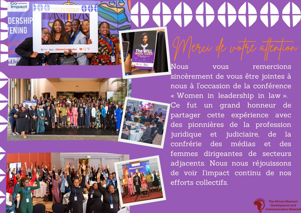 FemnetProg's tweet image. We appreciate that you took your time to be part of our inagural Women in Leadership in Law Convening.
It was an honor to share this experience with such trailblazerz in the legal and justice profession, media fraternity and adjacent sectorss. We look forward to seeing the…