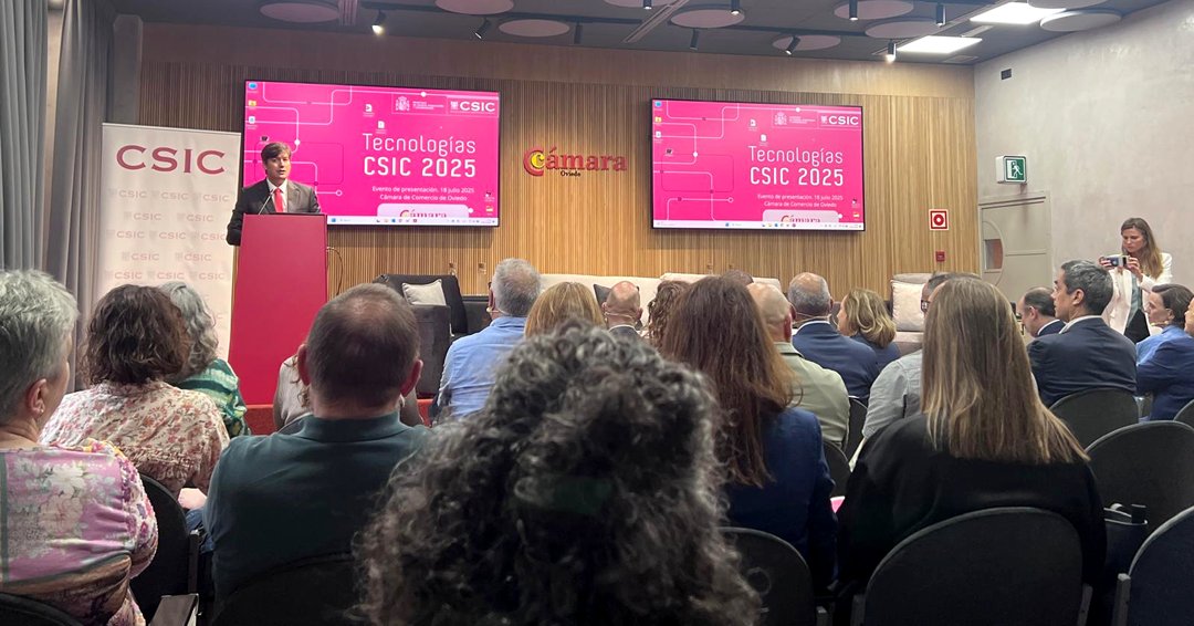 CEEI Asturias (@ceeiasturias) on Twitter photo Esta mañana asistimos a la presentación 🗣 del «Catálogo de Tecnologías CSIC 2025» 📘 en 📍 la <a href="/CamaraOviedo/">Cámara de Comercio de Oviedo</a>.
Transferencia, innovación y ciencia con impacto 🔬 🤝💼
Un paso más para conectar 🤝 tecnología y desarrollo en Asturias.
<a href="/CSIC/">CSIC</a> <a href="/SCTAsturias/">Consejería de Ciencia, Industria y Empleo</a> #CEEIAsturias Esta mañana asistimos a la presentación 🗣 del «Catálogo de Tecnologías CSIC 2025» 📘 en 📍 la <a href="/CamaraOviedo/">Cámara de Comercio de Oviedo</a>.
Transferencia, innovación y ciencia con impacto 🔬 🤝💼
Un paso más para conectar 🤝 tecnología y desarrollo en Asturias.
<a href="/CSIC/">CSIC</a> <a href="/SCTAsturias/">Consejería de Ciencia, Industria y Empleo</a> #CEEIAsturias